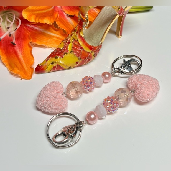 🌸💗Best friend or bridesmaid gift-Set of two/key chain/purse bling/matched - Picture 10 of 10